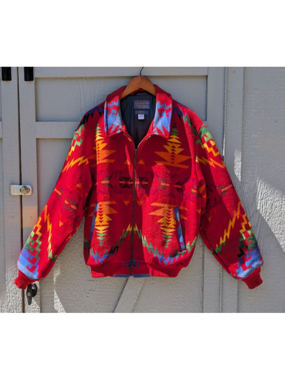 Vtg Pendleton  Wool Jacket Aztec South Western USA Sz L Needs Dry Cleaned Excell
